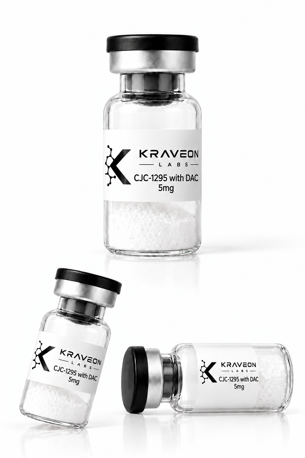 Kraveon Labs CJC-1295 with DAC 5mg vial triptych