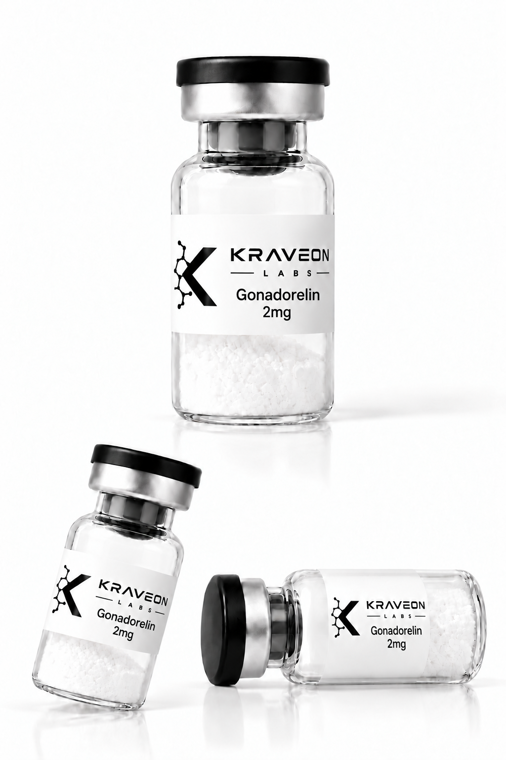 Kraveon Labs Gonadorelin 2mg vial triptych