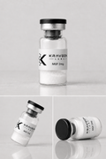 Kraveon Labs MGF 2mg vial triptych with black caps