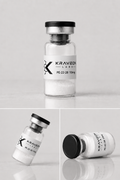 Kraveon Labs PE-22-28 10mg black cap vial triptych