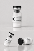Kraveon Labs Selank 5mg black cap vial triptych